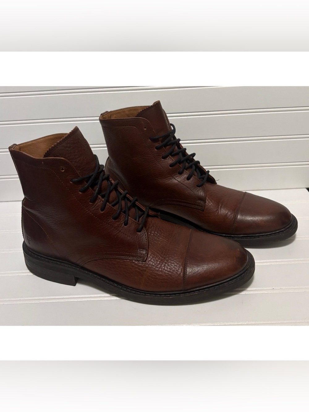 FRYE Seth Cap Toe High Top Lace Up Casual Dress Boots Shoes Mens Size 11 D 80081